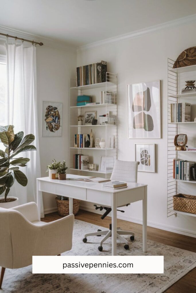 white home office